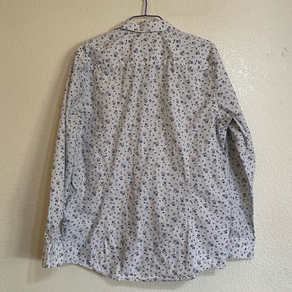 Mens Button Down Long Sleeved Floral Shirt - Picture 5 of 5